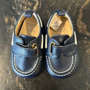 Janie & Jack Navy Blue Baby Crib Shoes/Loafers